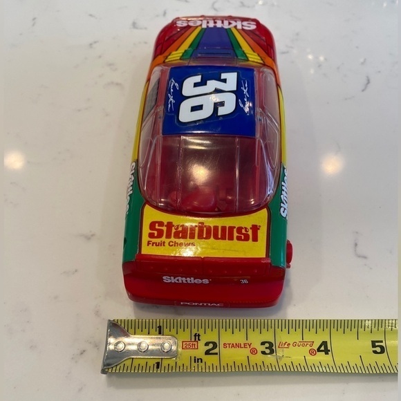 ERNIE IRVAN #36 Skittles NASCAR 1998 Car Candy Dispenser. Vintage - Picture 13 of 14